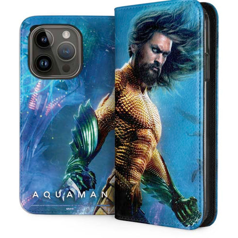 DC Comics Aquaman Movie Arthur Curry Poster iPhone 15 Pro Folio Case